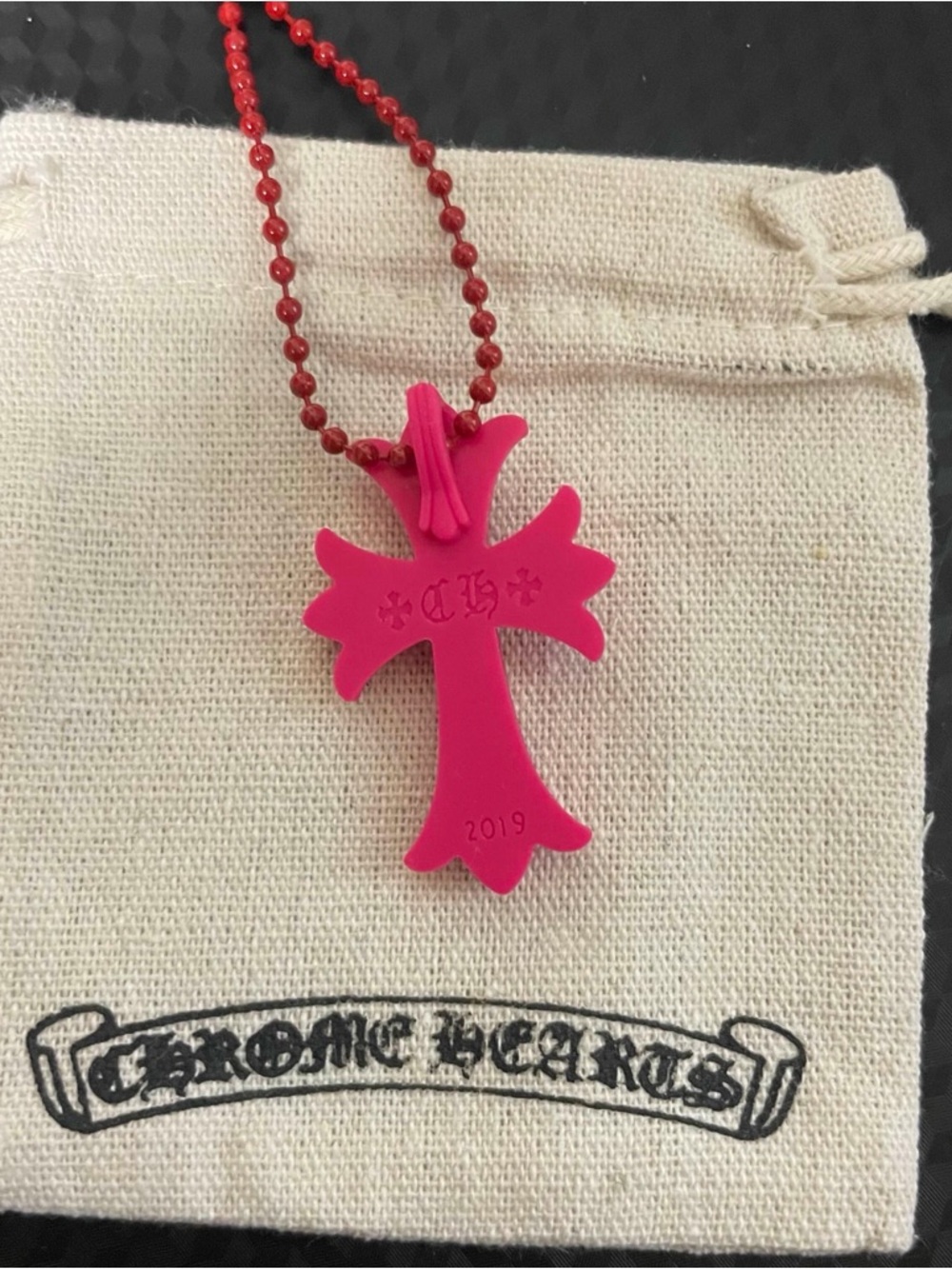 Chrome Hearts Pink Cross Pendant Necklace (BUNDLE DEALS!) - Picture 2 of 2